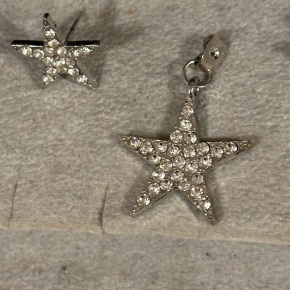 Star Rhinestone Dangle Earrings - Picture 7 of 9